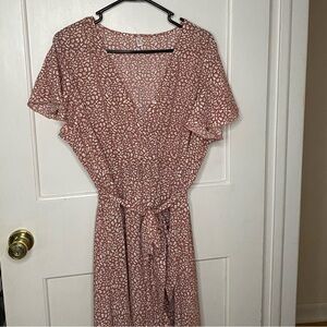 Blush/Mauve Leopard Dress